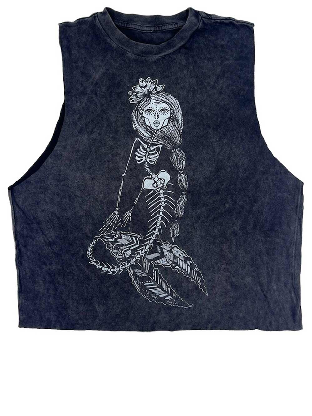 Skeleton Mermaid Crop