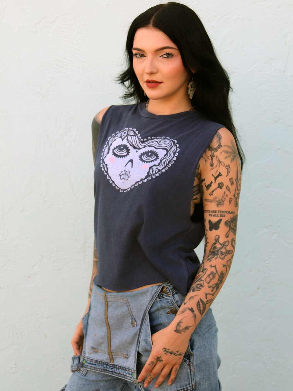 Heart Face Crop Top