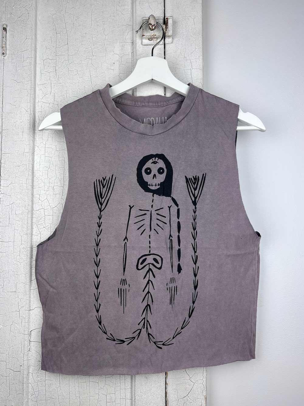 Twin Tail Skeleton Mermaid Crop