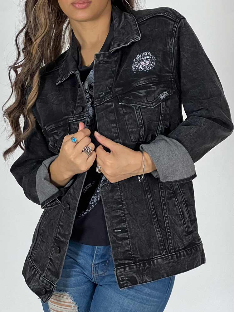 Black Denim Jacket Front