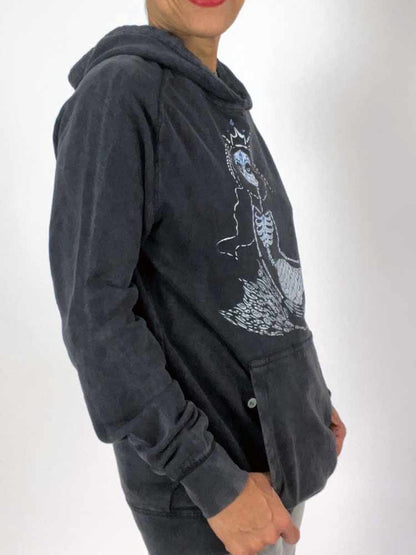 side view of hoodie