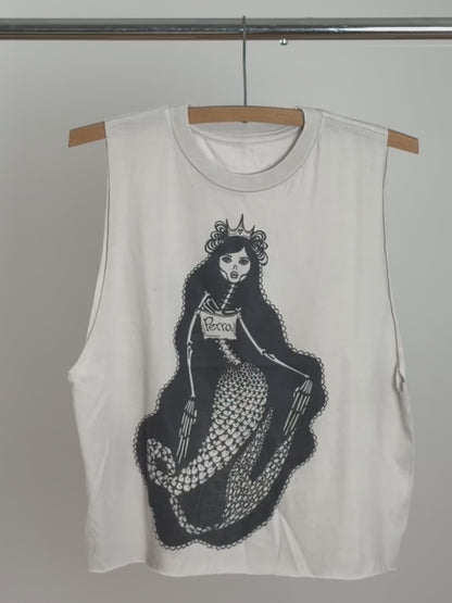 Front and back view of mermaid crop.