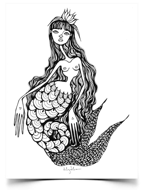 Print of Skeleton Mermaid - Amara