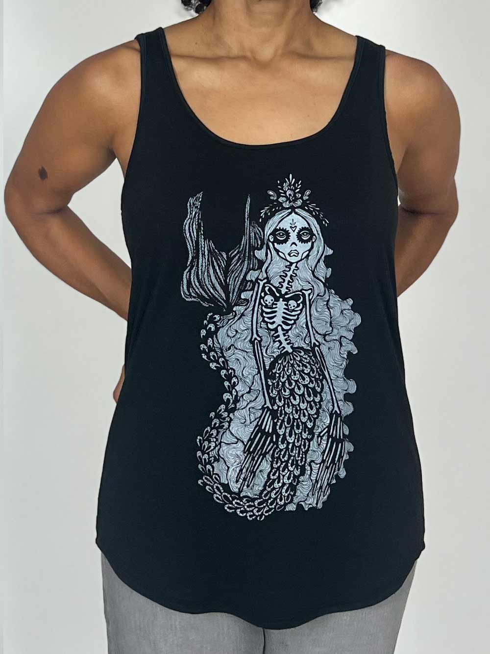 Skeleton Mermaid Tank Top