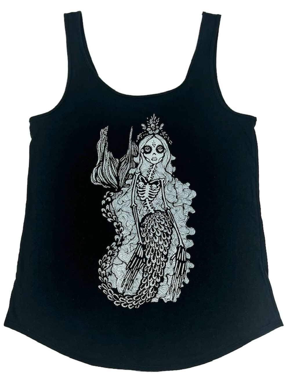 Skeleton Mermaid Tank Top