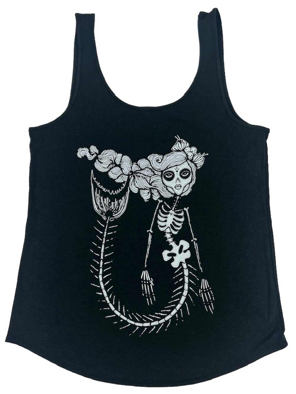 Sugar Skull Mermaid Tank Top