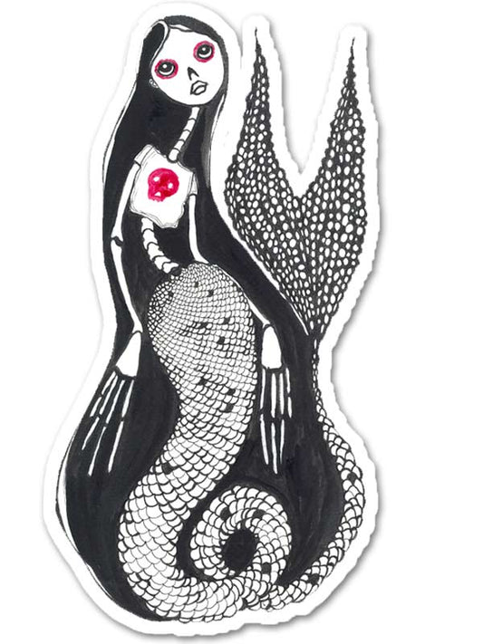 Skeleton Mermaid Sticker - Silvia