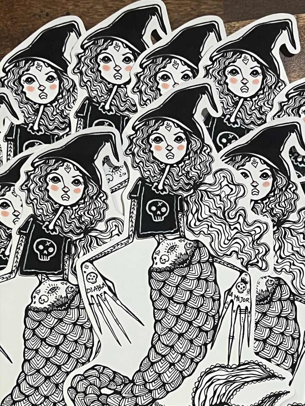 Witch Mermaid Stickers