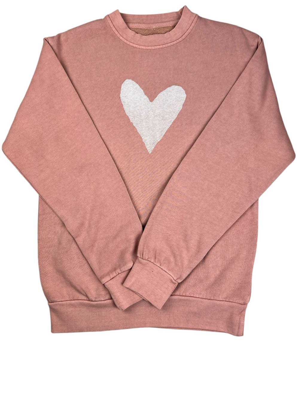 Pale Salmon color Graphic Heart Sweatshirt