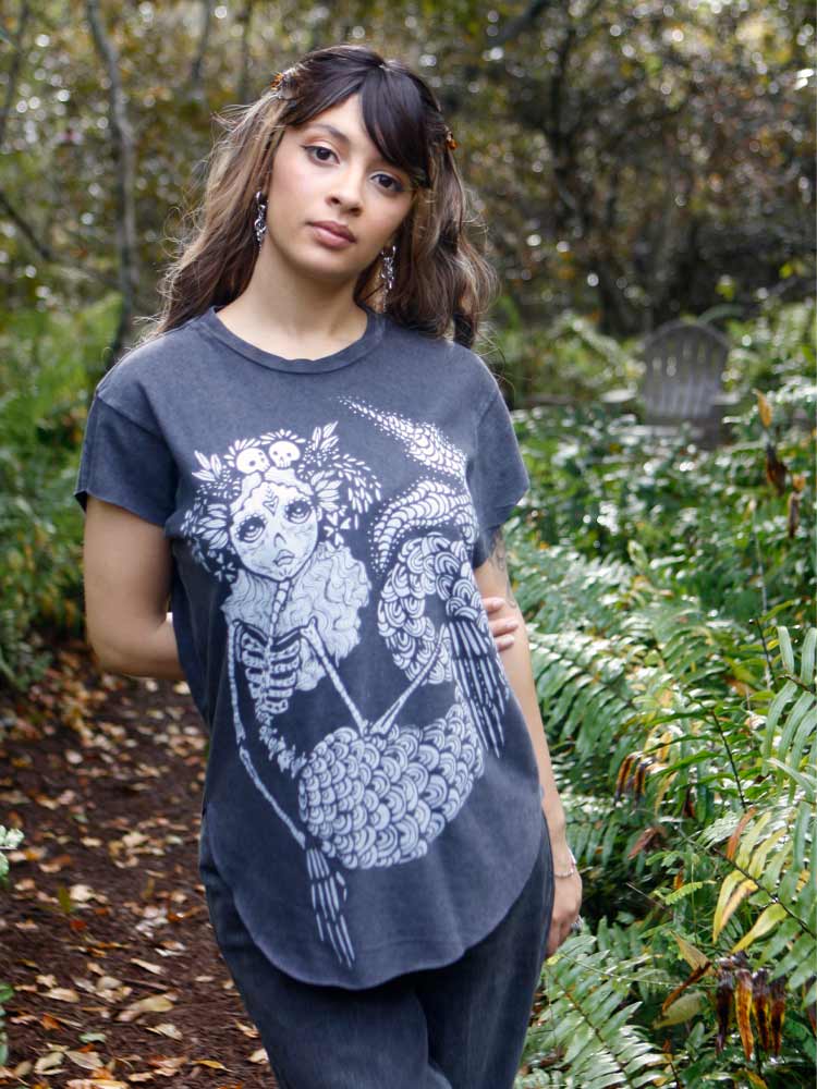 Sugar Skull Mermaid Tee