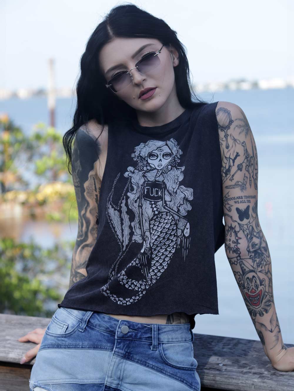 Muertos Fuck Mermaid Muscle Crop