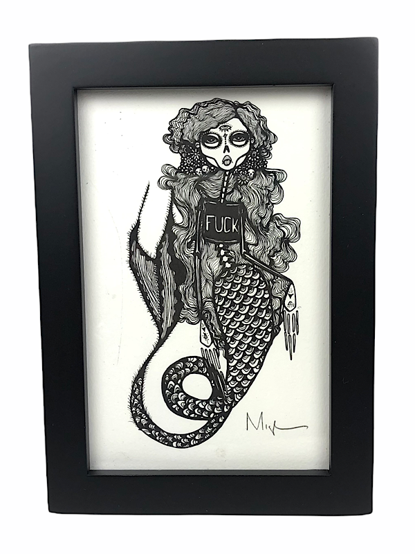Frame Print Muerta F*@# Mermaid