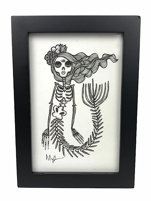 Skeleton Mermaid Art