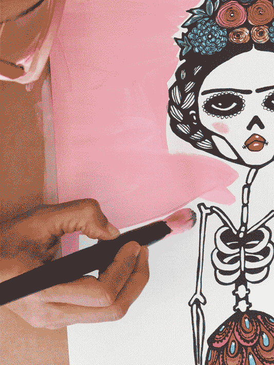 A Painted Print - Frida la Siren