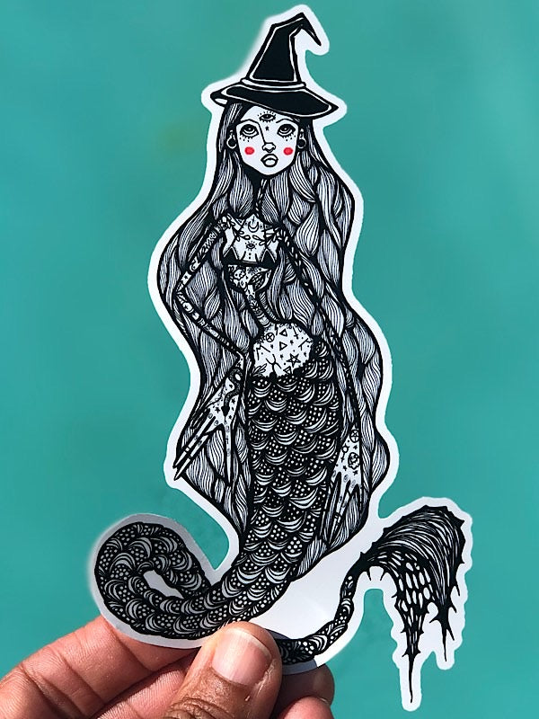 Sticker Pythia Witch Mermaid