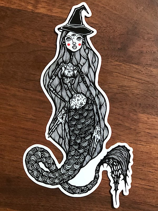 Sticker Pythia Witch Mermaid