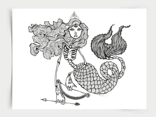 Sagittarius Mermaid Print
